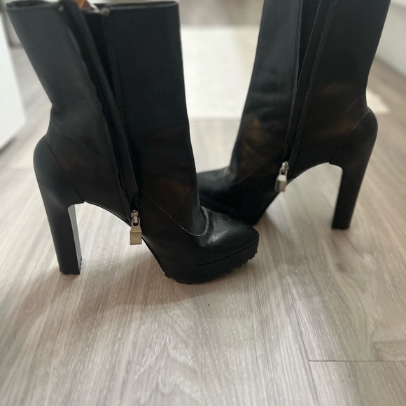 Zara Black platform biker boot size 38 - Picture 3 of 3
